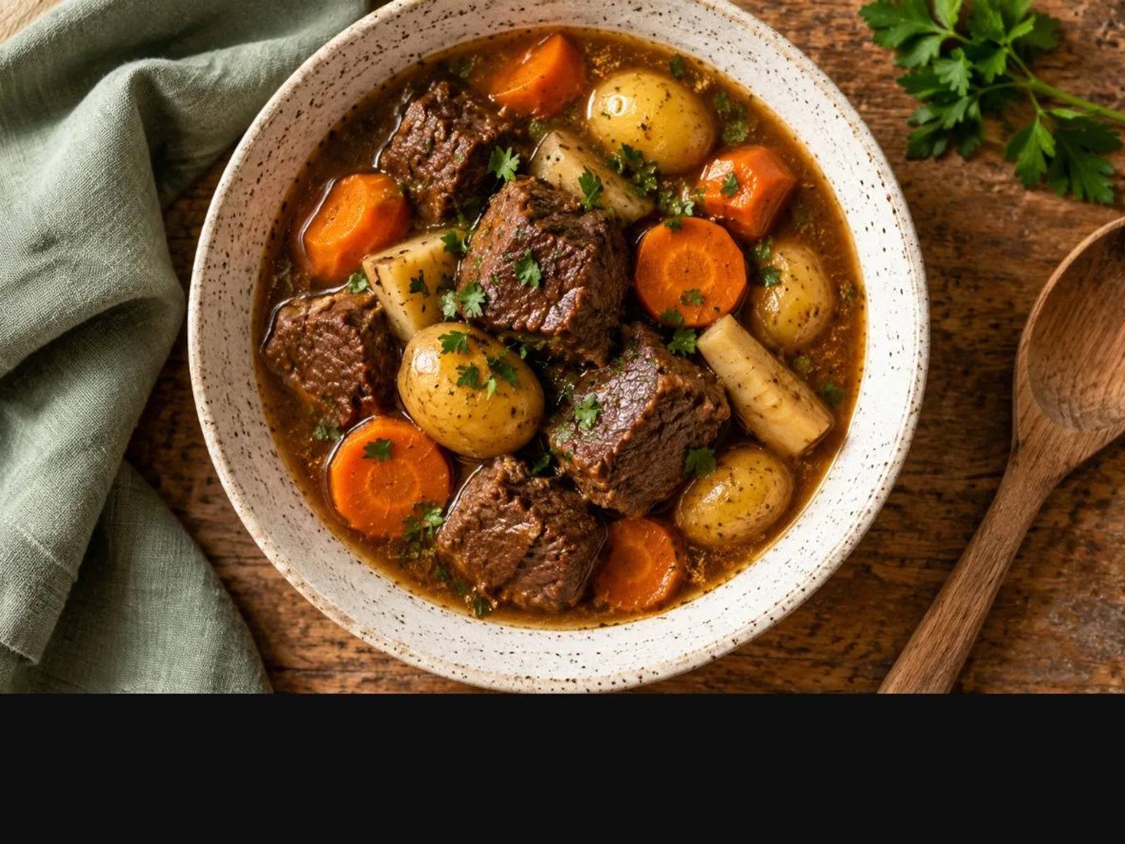 Acém na panela com legumes