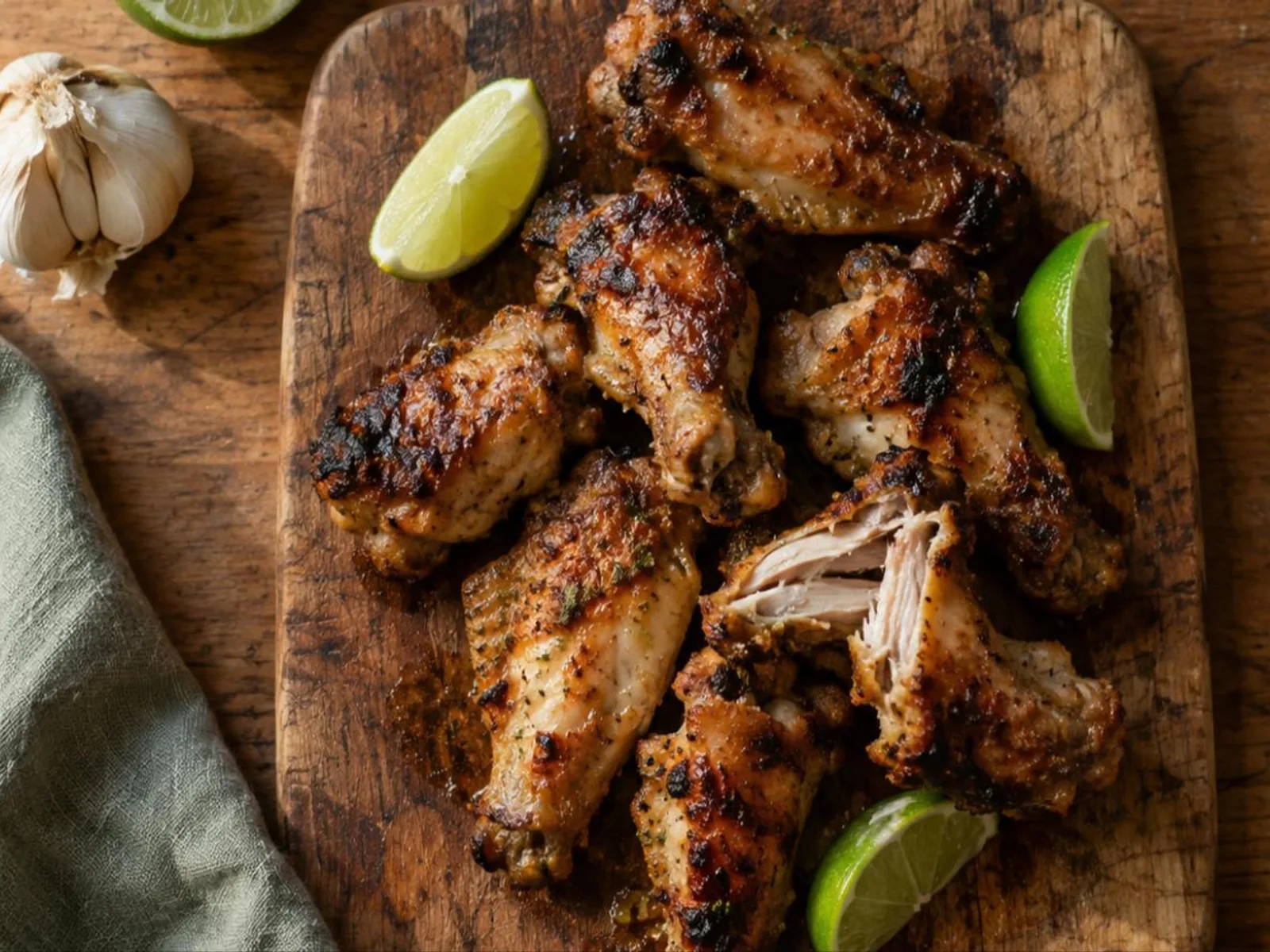 Asinha de frango na brasa com limão