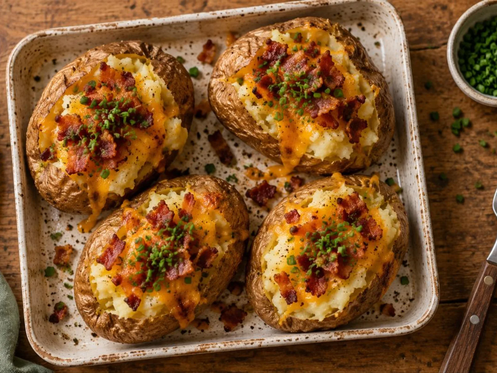 Batata recheada de forno