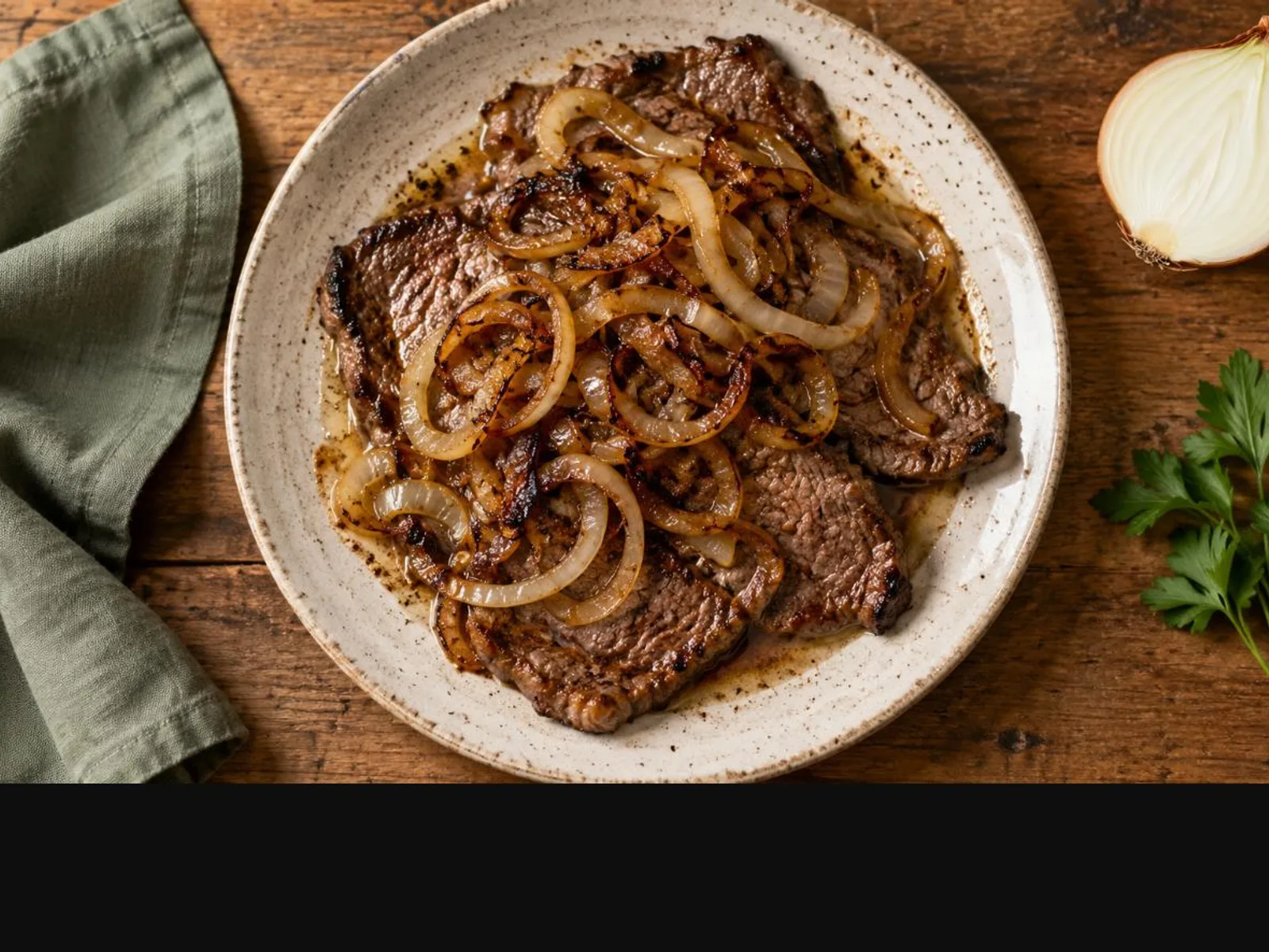 Bife acebolado fit