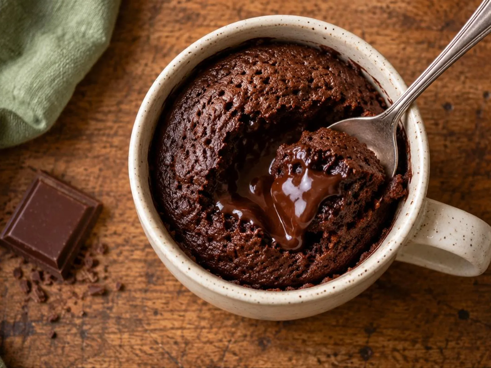 Bolo de caneca de micro-ondas