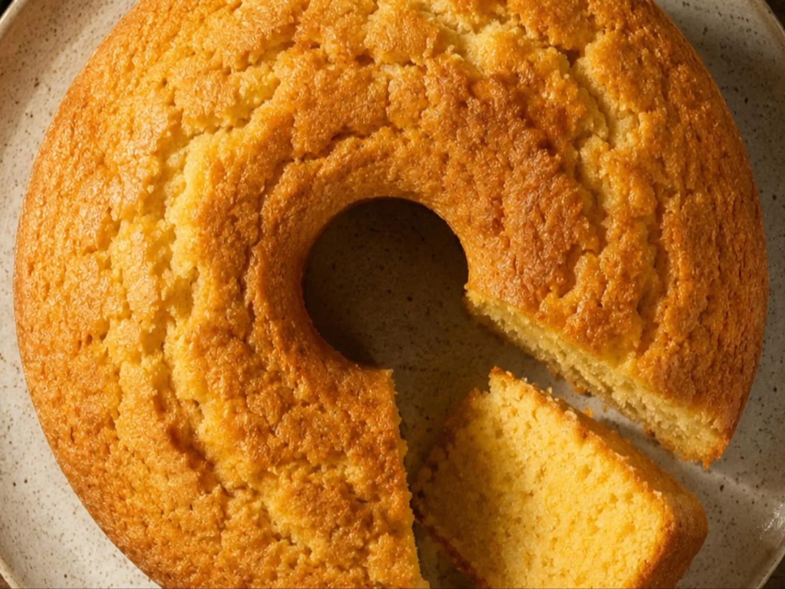 Bolo de fubá cremoso