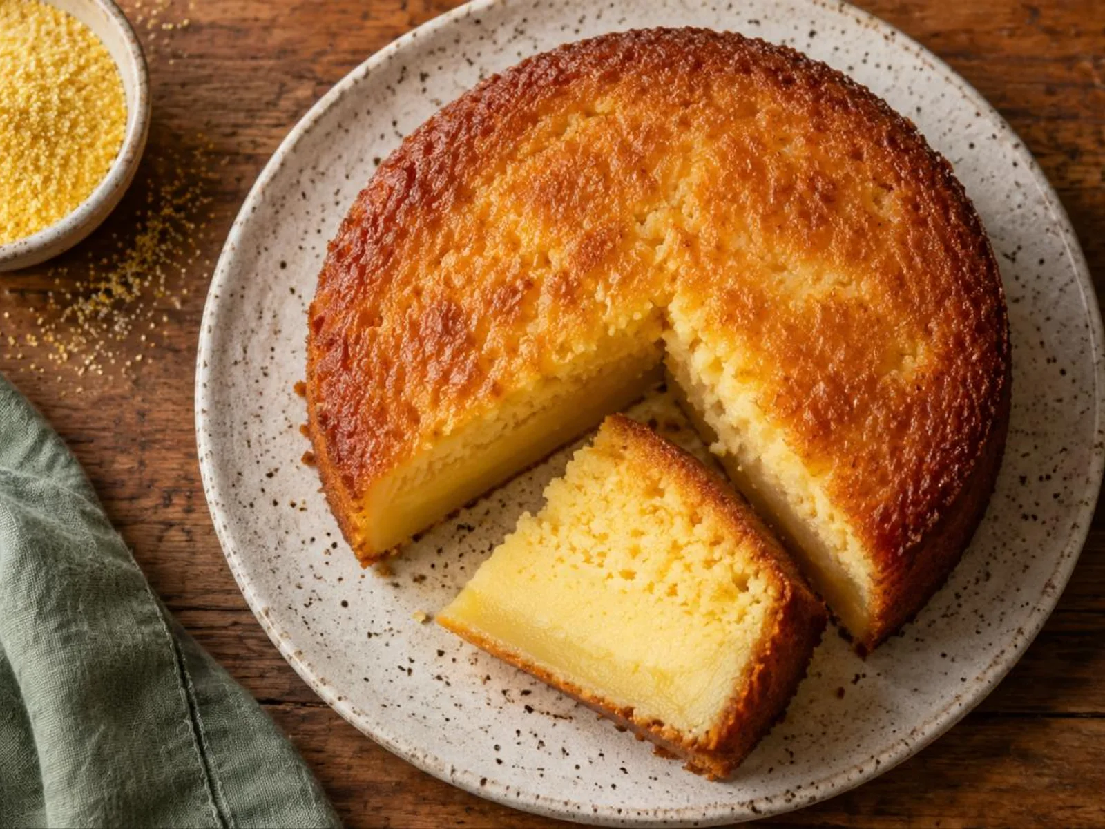Bolo de fubá cremoso