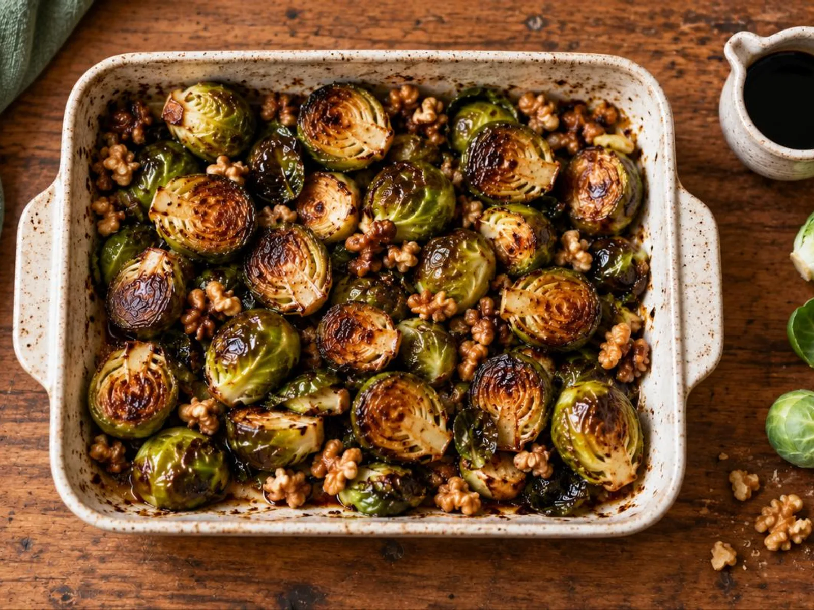 Couve-de-bruxelas caramelizada