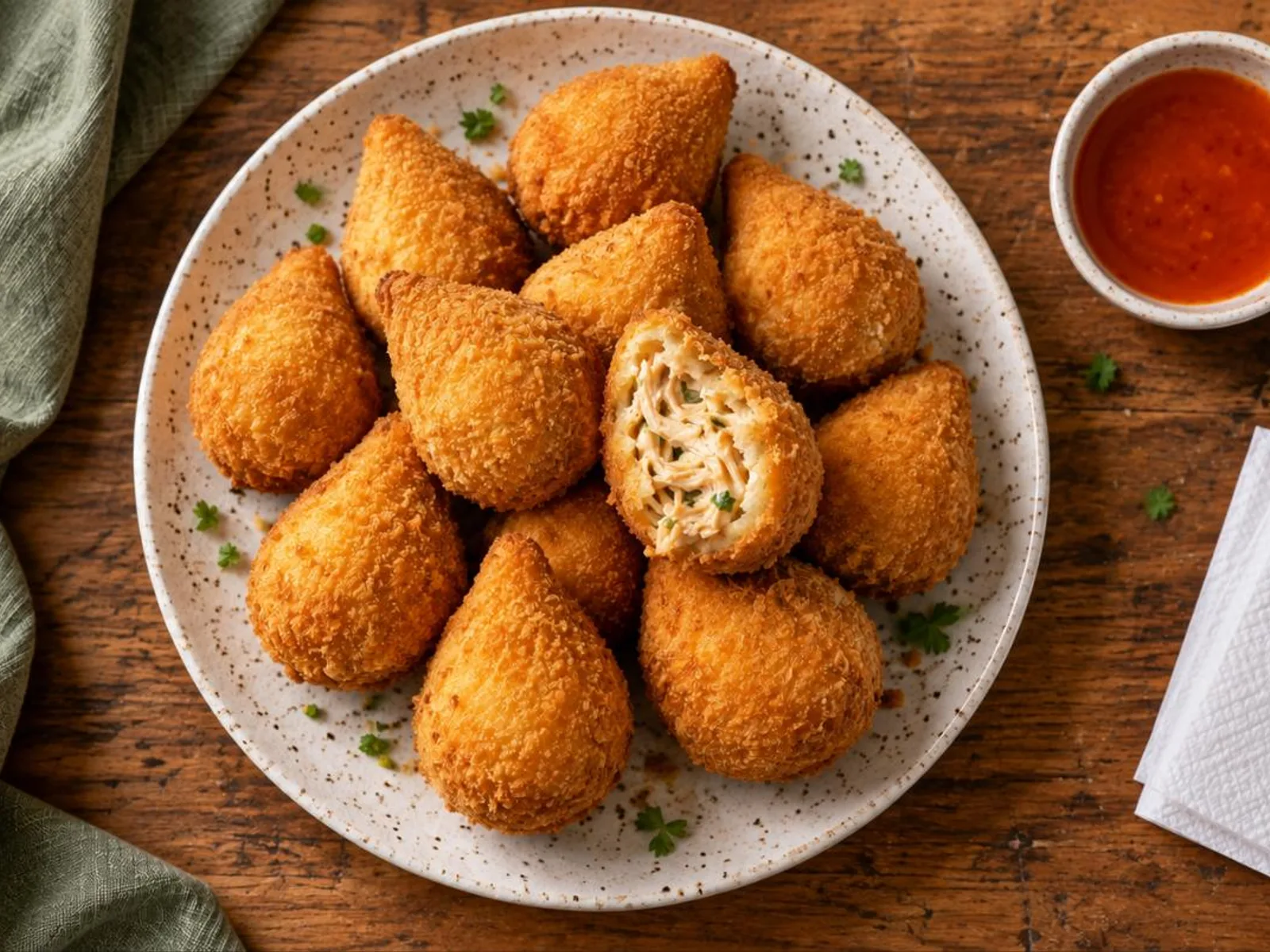 Coxinha de frango cremosa