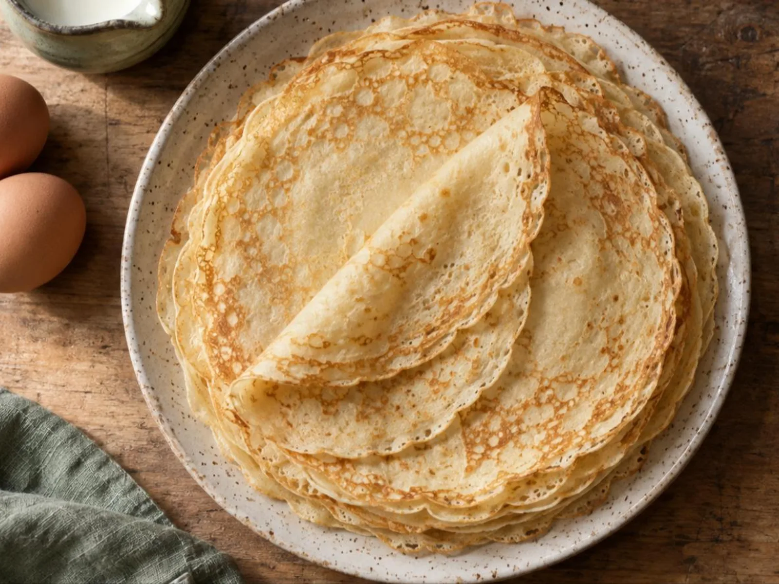 Crepe de frigideira para rechear
