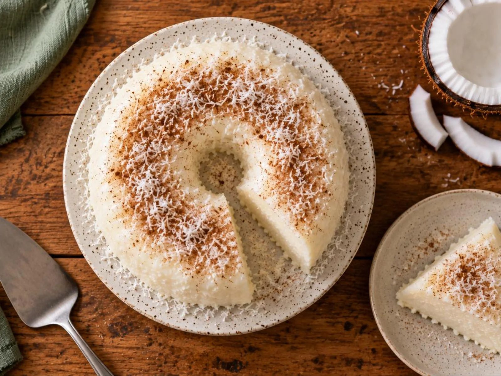 Cuscuz de tapioca com coco