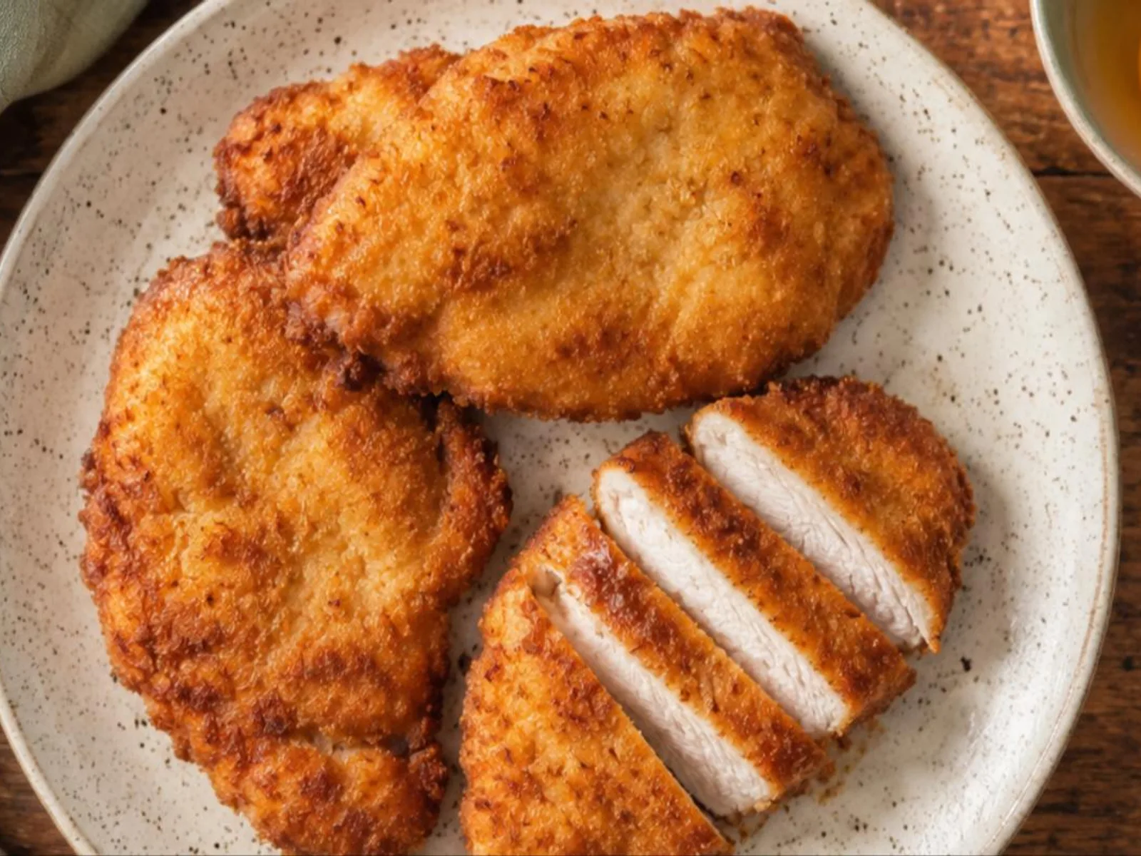 Filé de frango empanado na air fryer