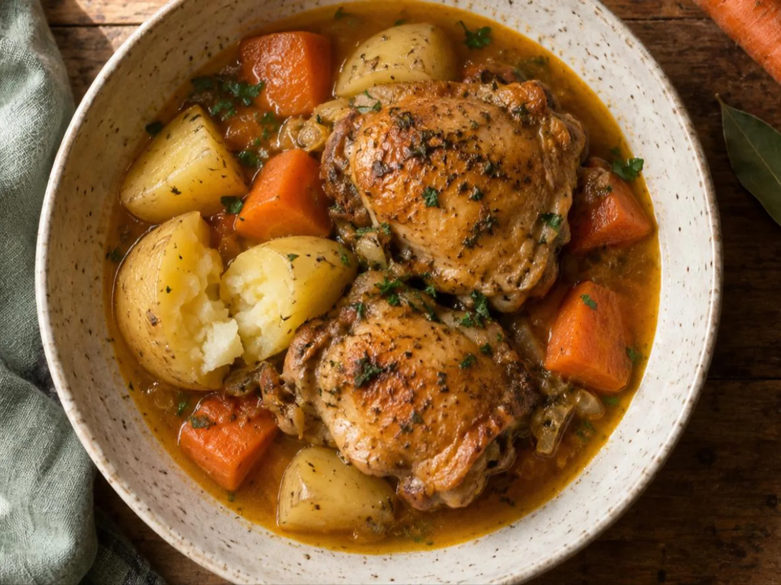 Frango ensopado com batata