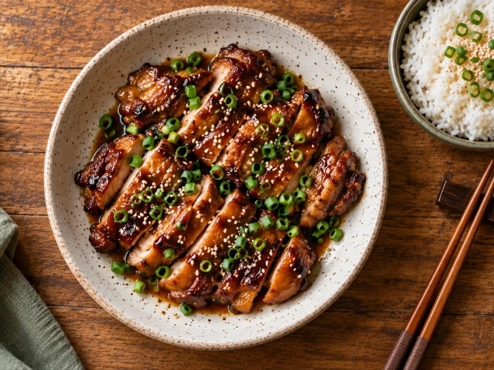 Frango teriyaki de frigideira
