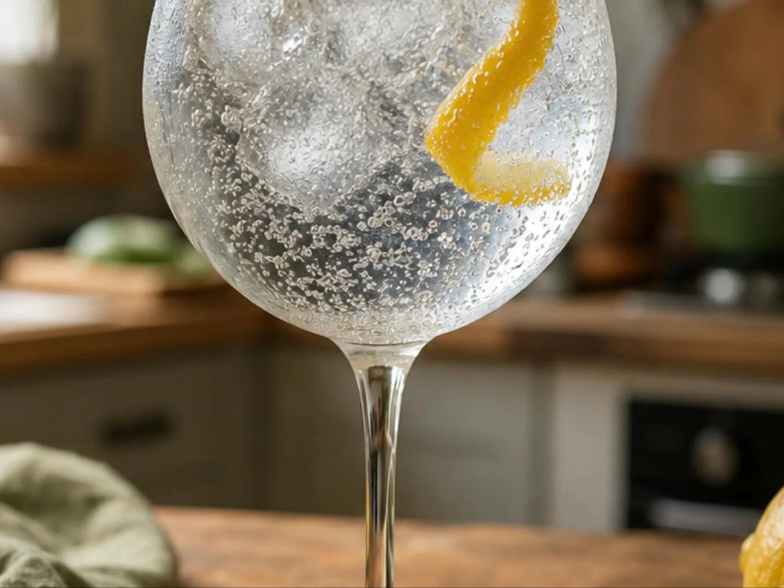Gin-tônica com limão siciliano