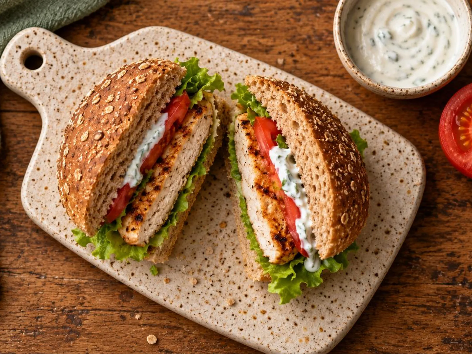 Hambúrguer de frango fit
