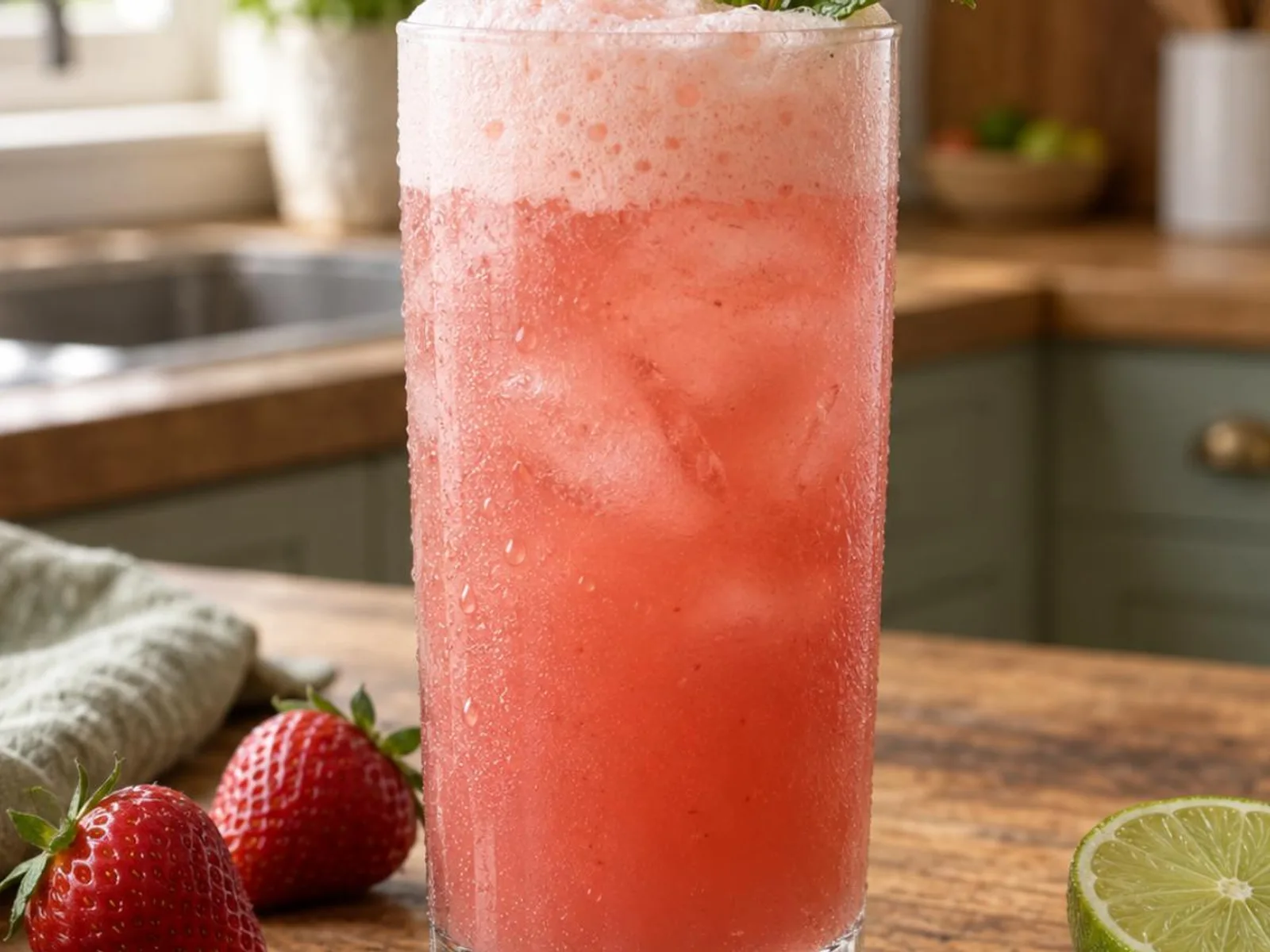 Limonada de morango batida
