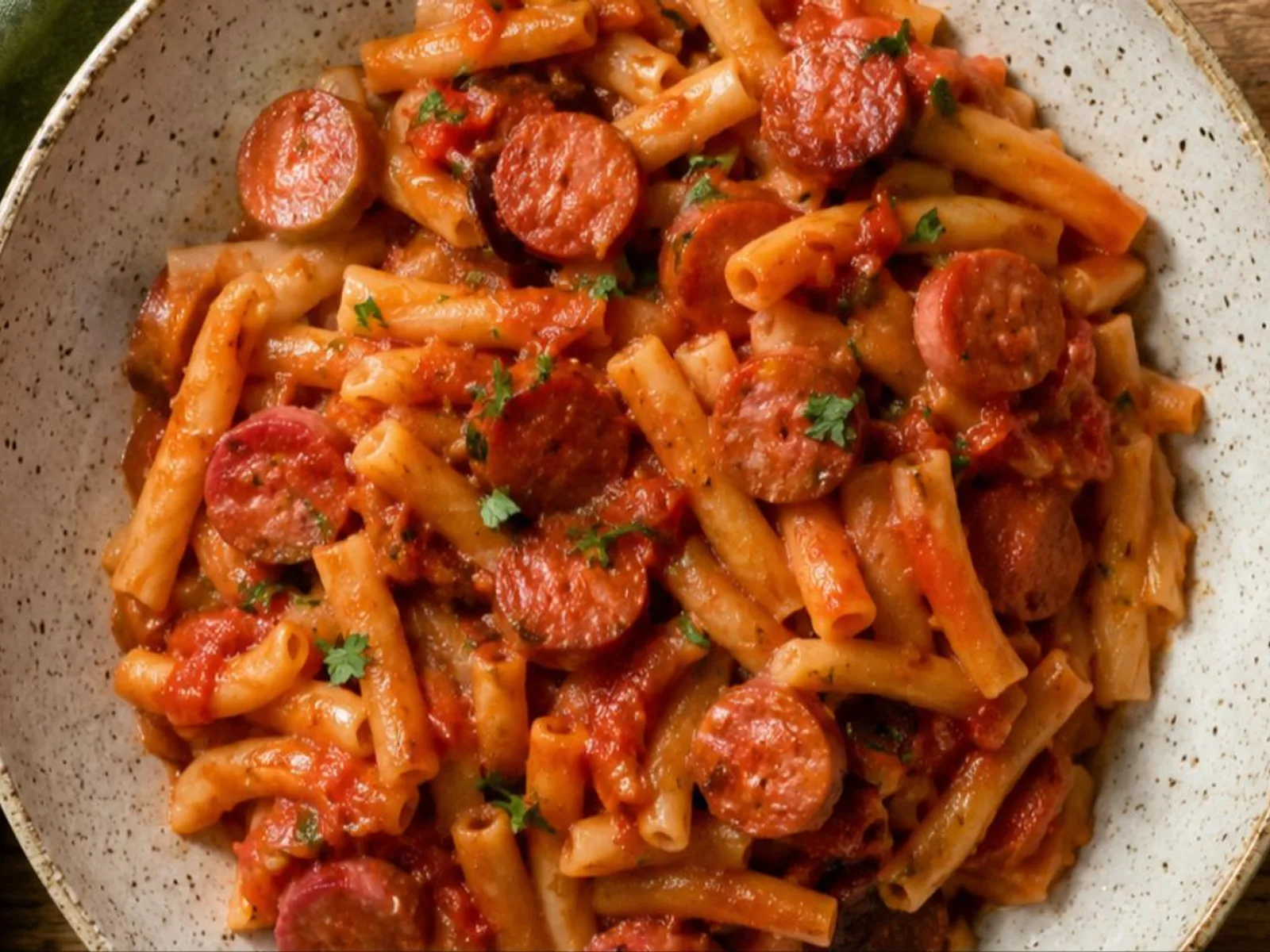 Macarrão com salsicha