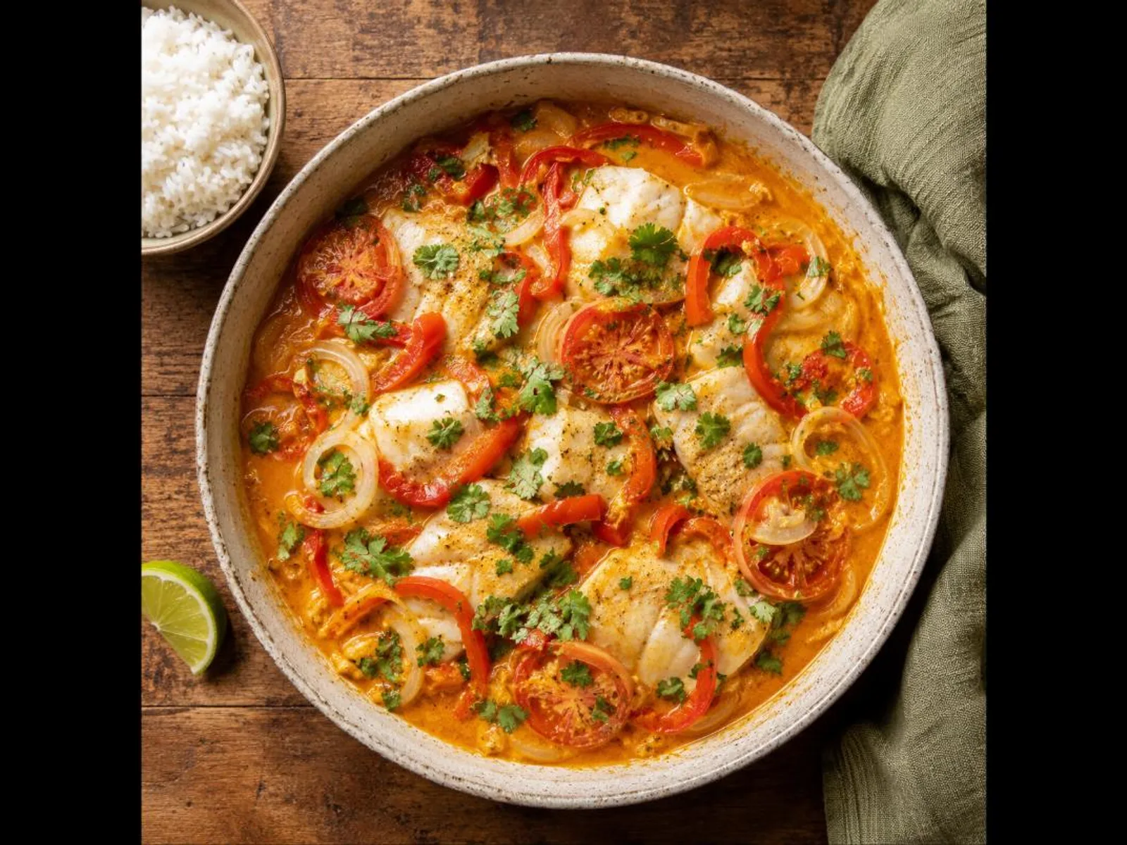 Moqueca de peixe com leite de coco