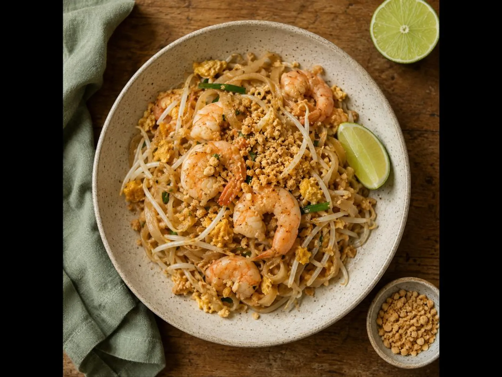 Pad thai de macarrão de arroz