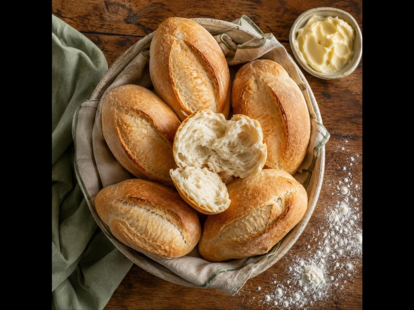 Pão francês caseiro