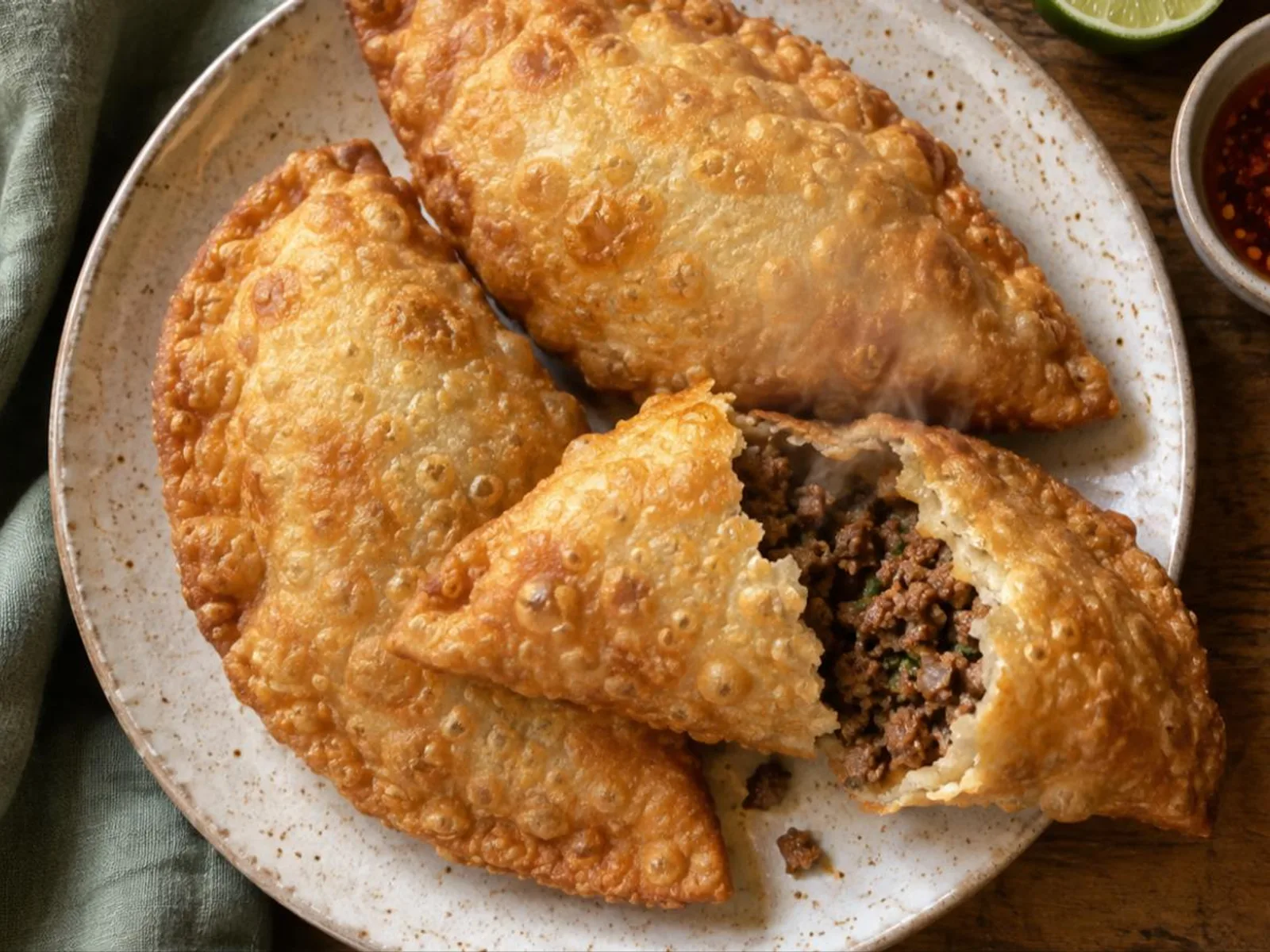 Pastel de feira de carne