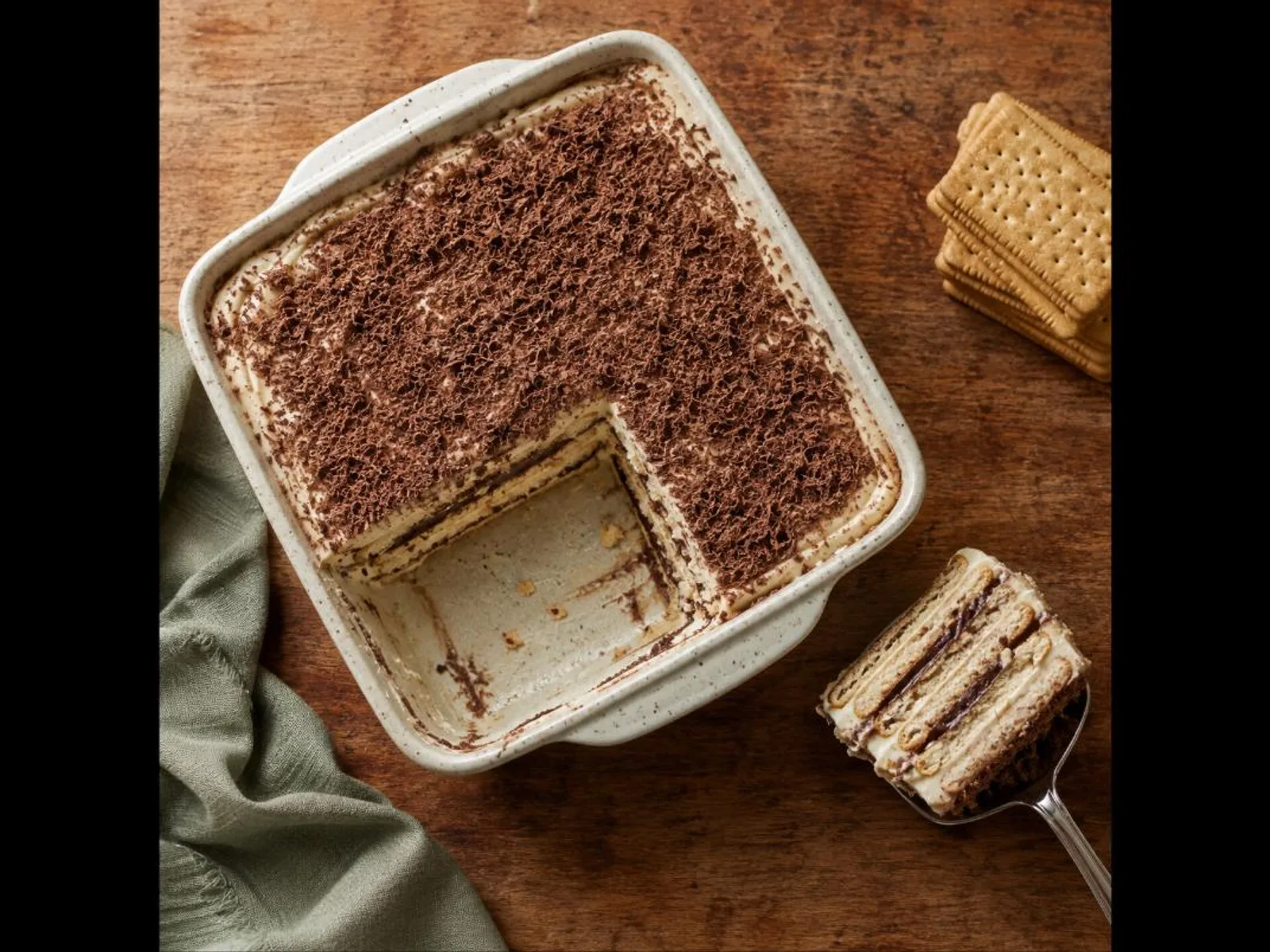 Pavê de bolacha e creme