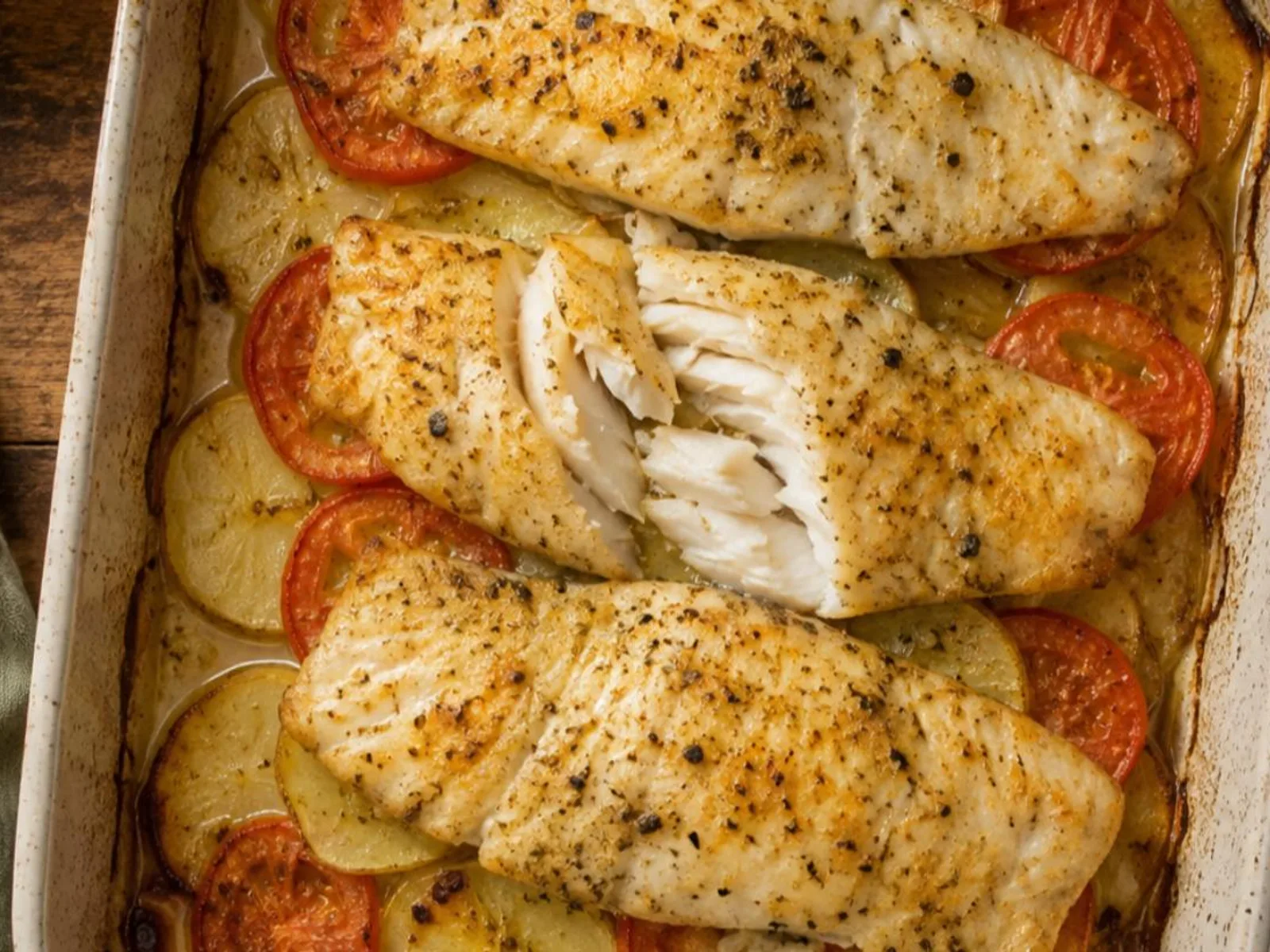 Peixe ao forno com batata