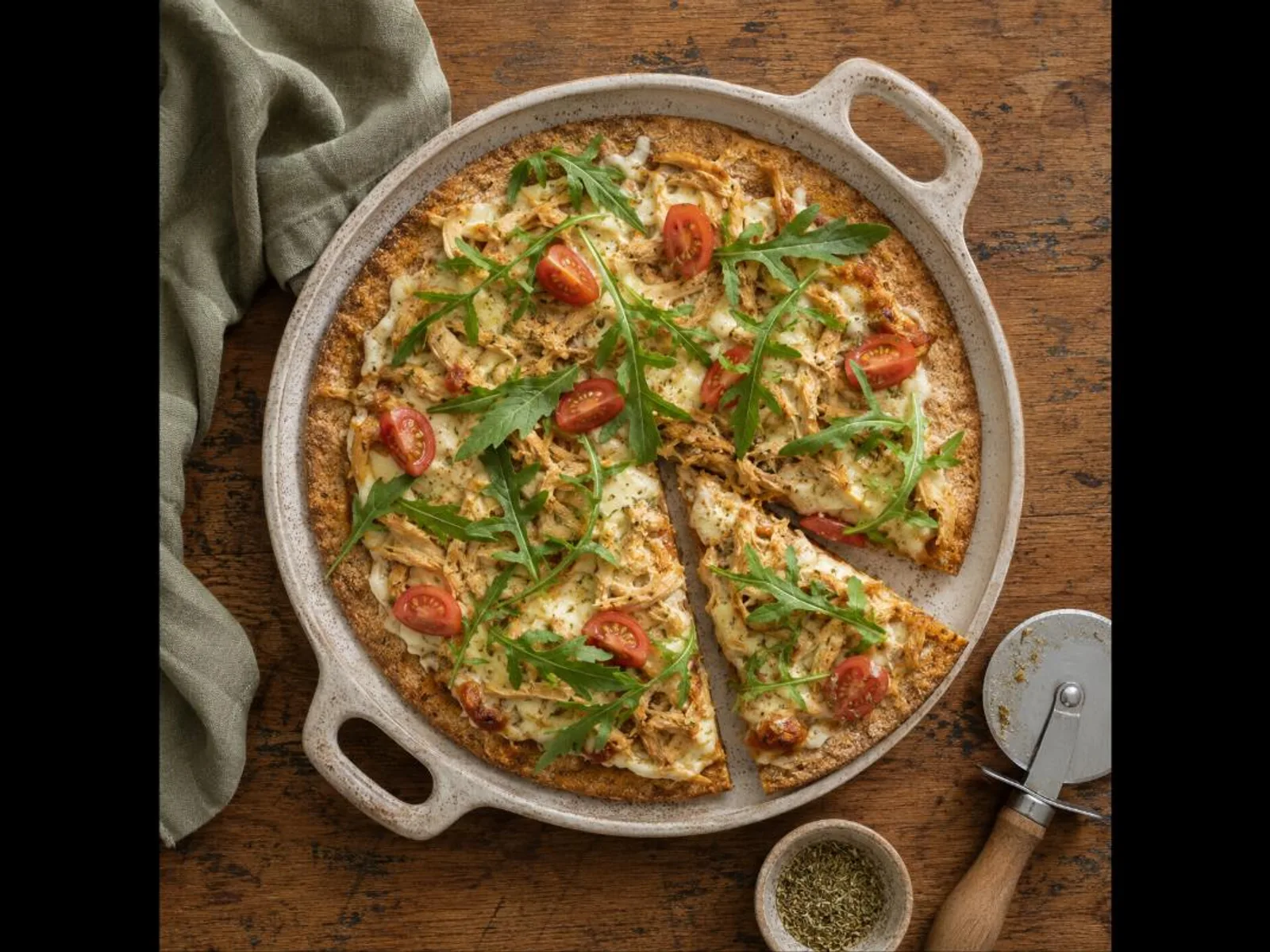 Pizza de frigideira fit