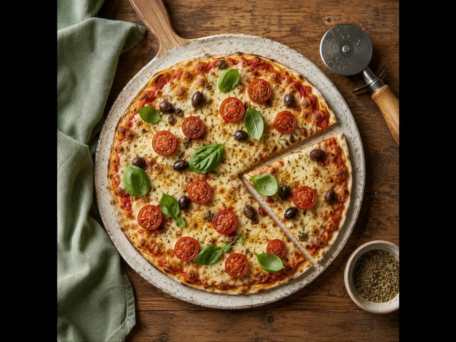 Pizza de pão sírio na air fryer