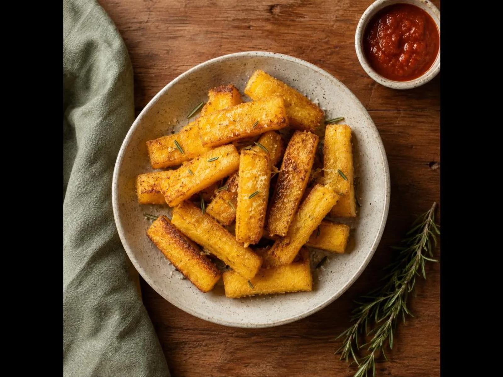 Polenta frita na air fryer