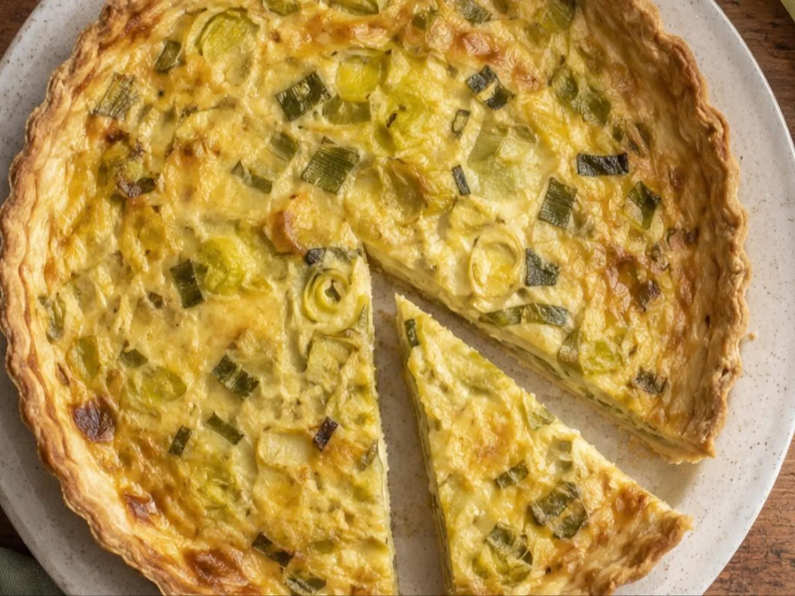 Quiche de alho-poró