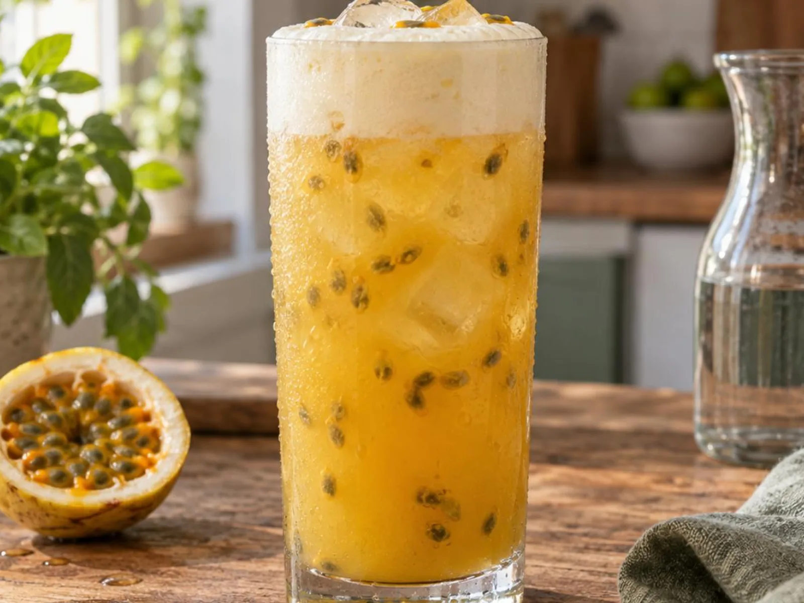Refresco de maracujá cremoso