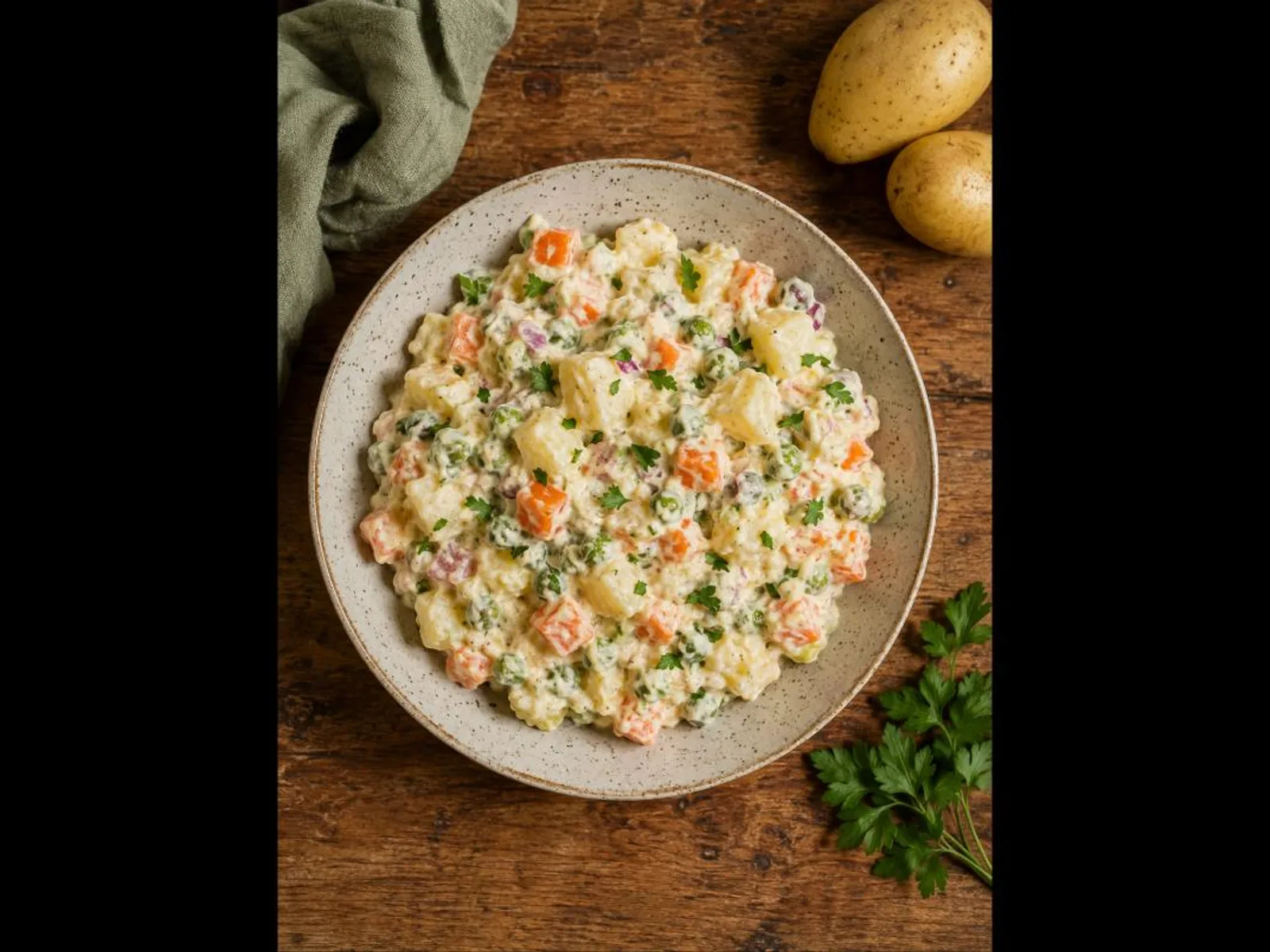 Salada de batata com maionese caseira
