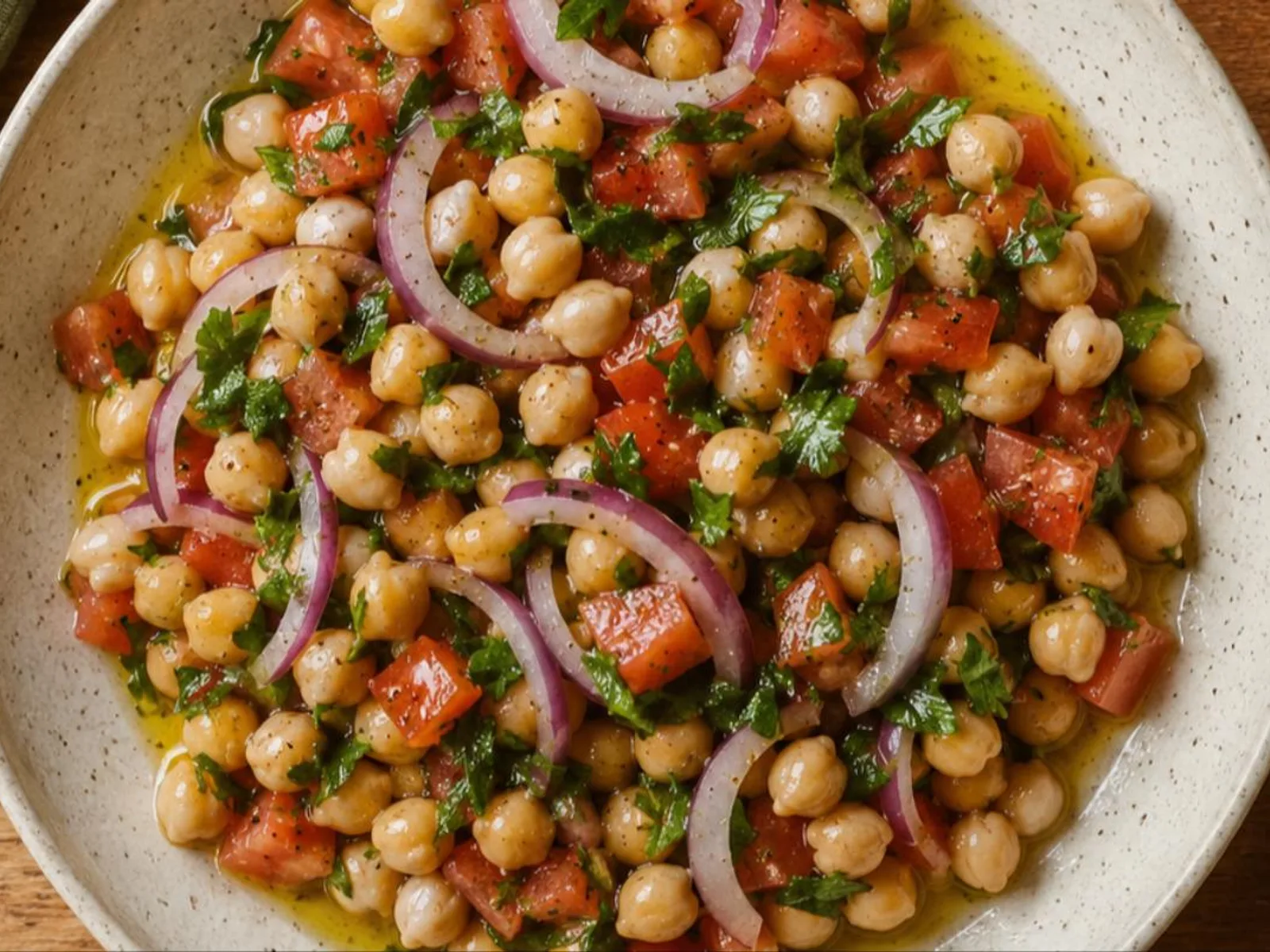 Salada de grão-de-bico