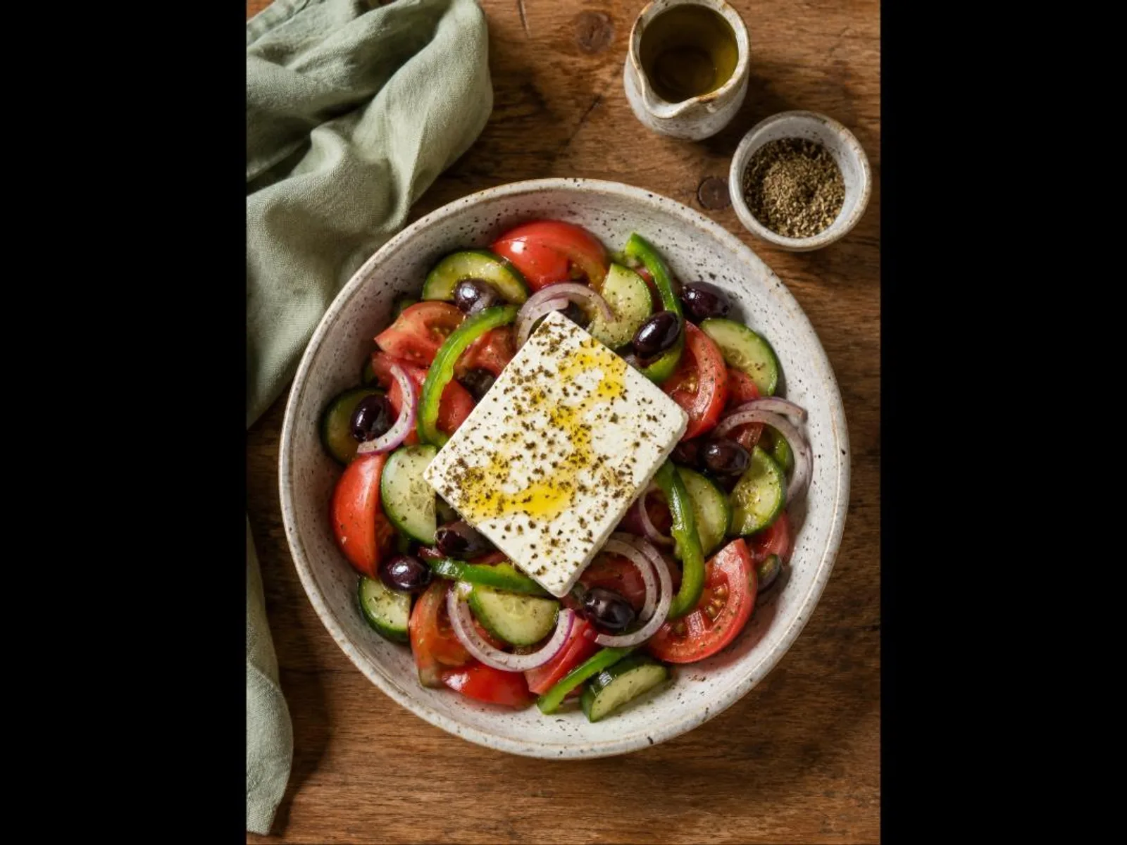 Salada grega de verdade