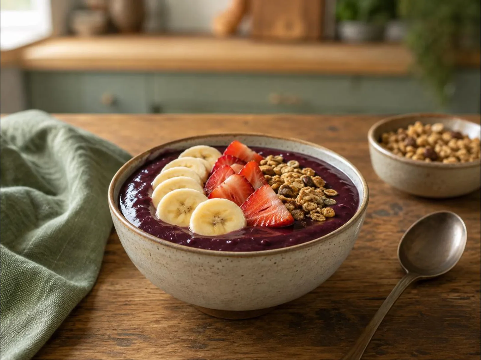 Smoothie de açaí na tigela
