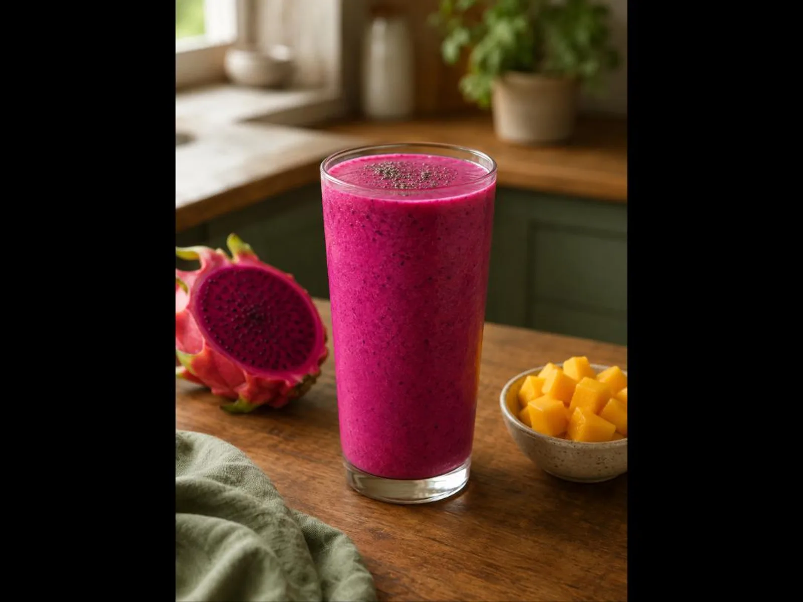 Smoothie de pitaya com manga