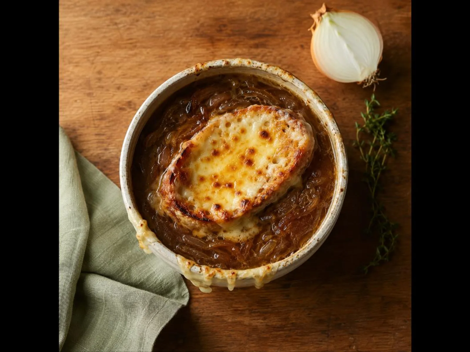 Sopa de cebola gratinada