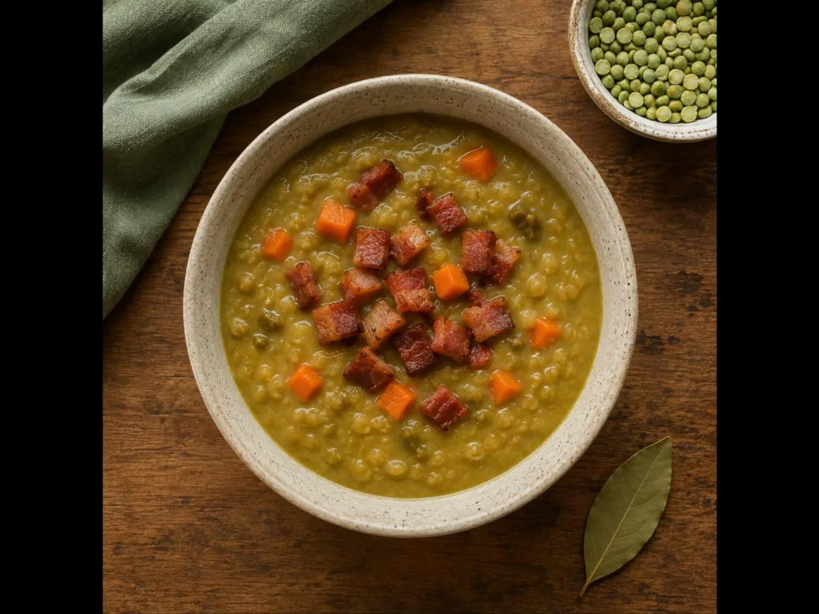 Sopa de ervilha com bacon