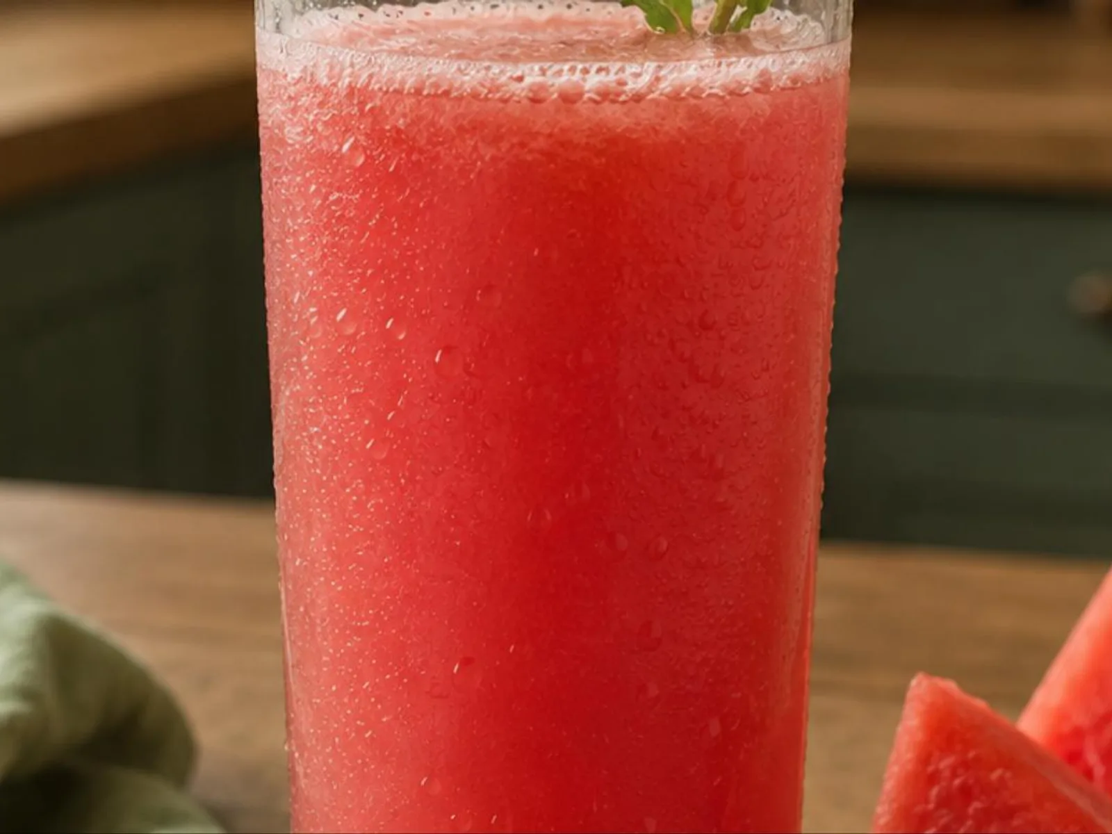 Suco de melancia com hortelã