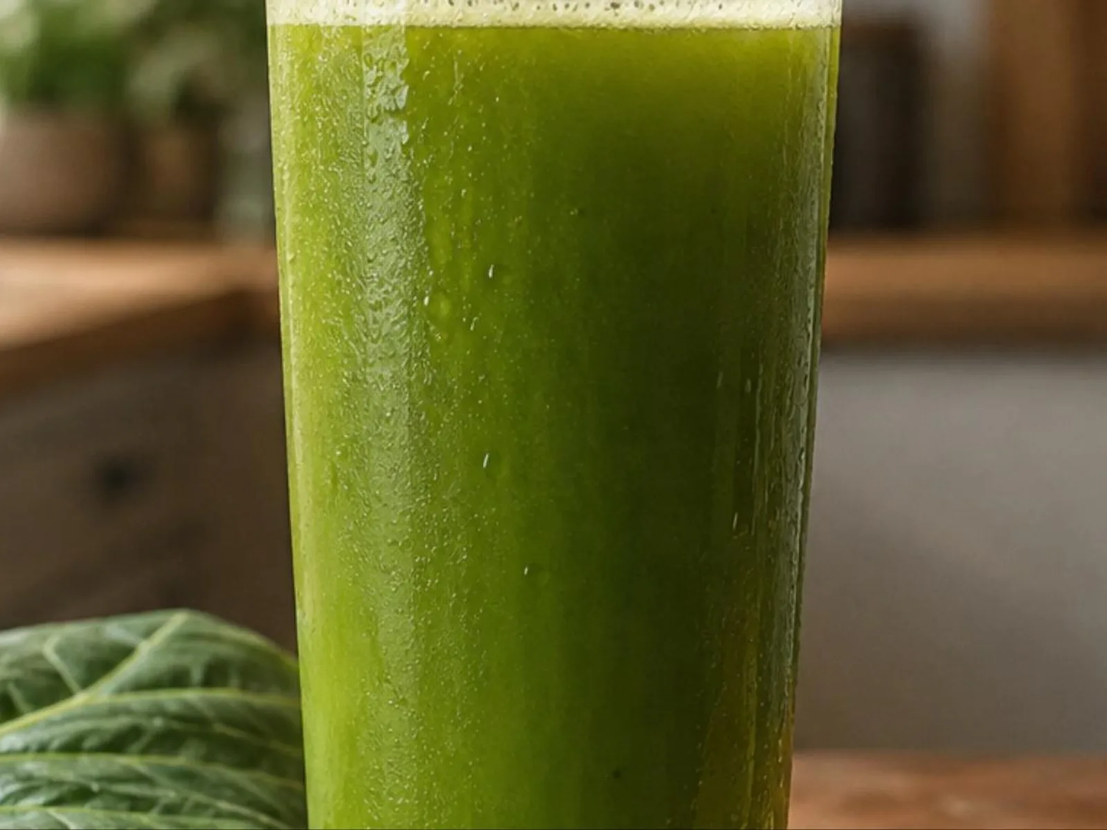 Suco verde de couve e abacaxi
