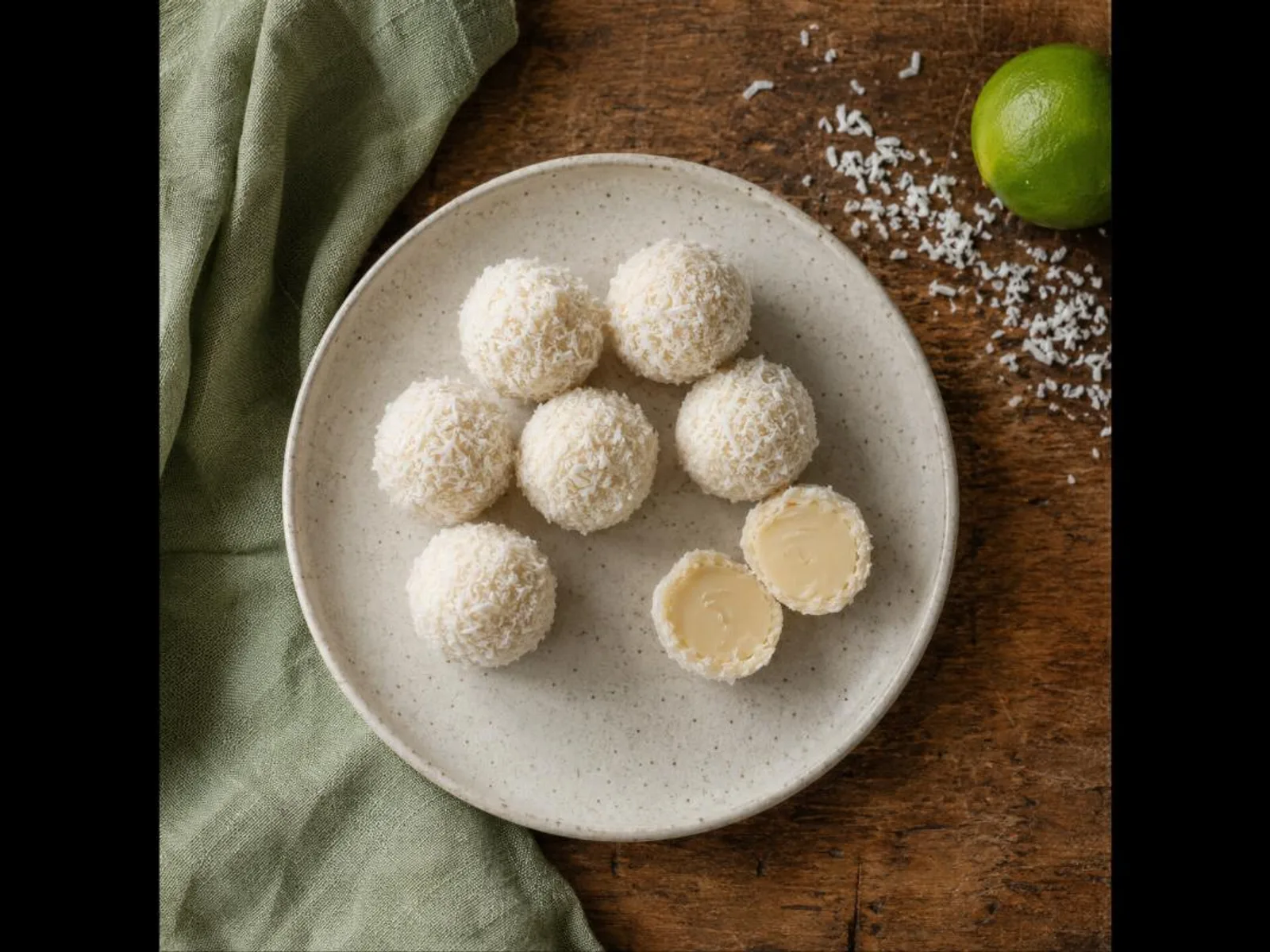 Trufa de chocolate branco