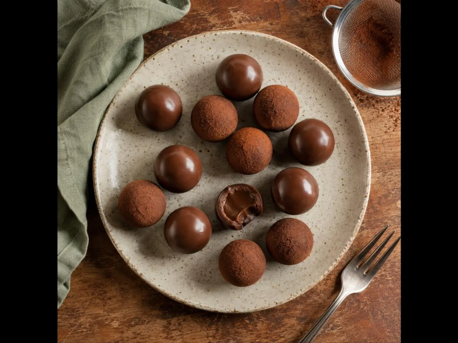 Trufa de chocolate recheada